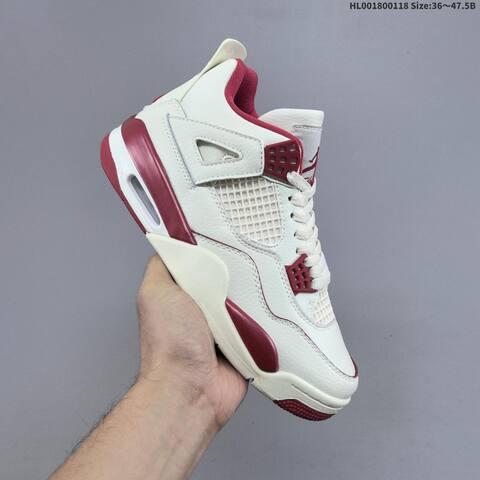 Jordan Air Jordan 4 Retro White Sierra Red EU 36-47 5 Basketball - Unisex (BS-66934)