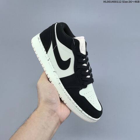 Jordan Air Jordan 1 Low Black White Grey 36 46B Basketball - Women's (BS-67002)