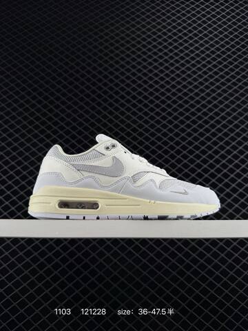 Nike Air Max 1 White Grey With Off-white Sole EU 36-47 5 Lifestyle - Unisex (BS-74402)