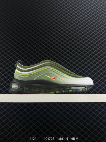 Nike Air Max 97 SE Multi-color Olive Brown White Green White Black Purple White And Blue Navy White EU 41-45 Lifestyle - Men's (BS-74027)