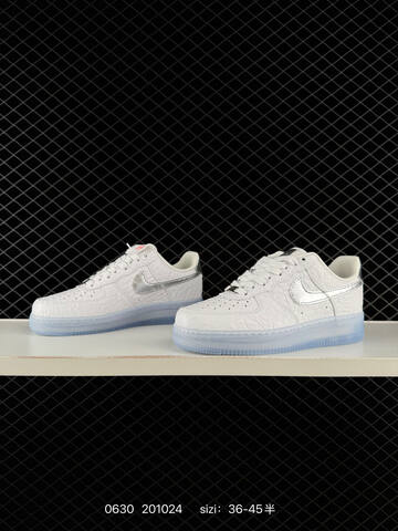 Nike Air Force 1 07 Low White Silver Ice Blue EU 36-45 Sneaker - Unisex (BS-70508)