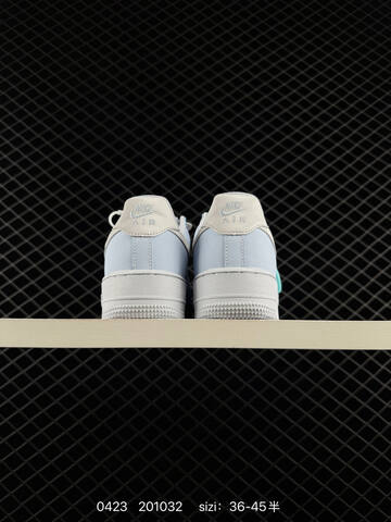 Nike Air Force 1 Low Light Blue With White Swoosh And White Midsole EU 36-45 Half Sizes Available Lifestyle - Unisex (BS-71917)