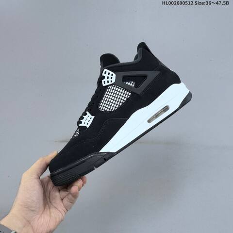 Jordan Air Jordan 4 Retro White Thunder Black White EU 36-47 5 Basketball - Unisex (BS-65985)