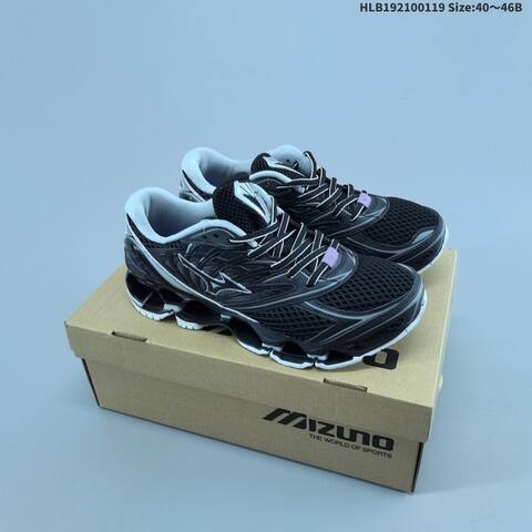 Mizuno Wave Prophecy LS Black Silver White Purple 40 To 46 Running Shoe Running Sneakers - Men's (BS-69850)