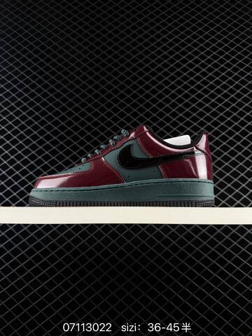 Nike Air Force 1 07 LV8 Burgundy Dark Green Black EU 36-45 Lifestyle - Unisex (BS-70297)