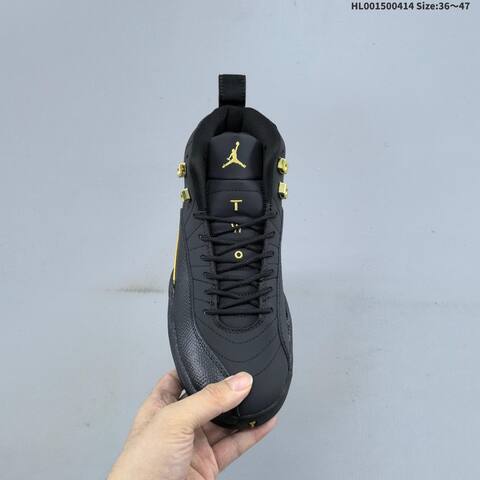 Jordan Air Jordan 12 Retro Black And Gold 36 47 Basketball - Unisex (BS-66198)