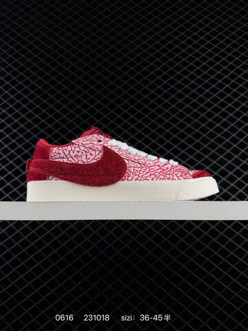 Nike Blazer Low 77 Jumbo White Black Sail Red EU 36-45 Skate Shoe - Unisex (BS-70737)
