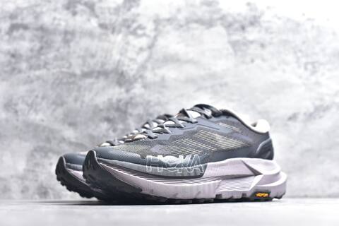 HOKA Mafate X Dark Grey Light Grey Lavender Blue Trail Shoe Trail Running Sneakers (BS-59809)
