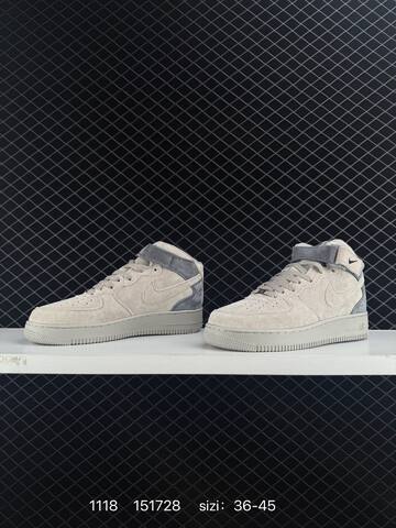 Nike Air Force 1 07 Low Light Grey Off-white With Dark Grey Accents EU 36-45 Lifestyle - Unisex (BS-74135)
