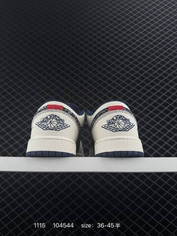 Jordan Air Jordan 1 Low Sail Navy Black Red EU 36-45 Basketball Shoe - Unisex BS-80264
