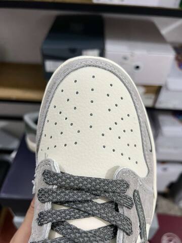 Jordan Air Jordan 1 Low Travis Scott The North Face Sail Light Grey Dark Grey Sneaker (BS-87169)