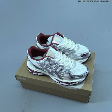 ASICS Gel Kayano 12 White Silver Cream Blue EU 36 46 Running Shoe EU 36-46 Running Sneakers - Unisex (BS-68855)