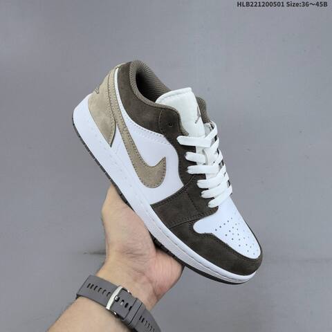 Jordan Air Jordan 1 Low 553558-046 White Brown Taupe EU 36-45 Casual - Unisex BS-66060