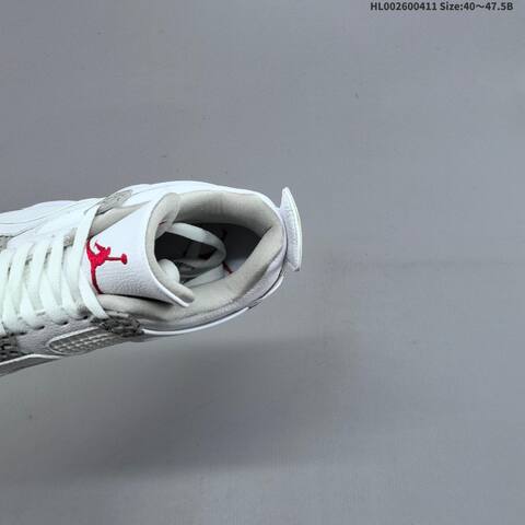 Jordan Air Jordan 4 Retro White Oreo White Tech Grey Black Fire Red EU 40-47 5 Basketball - Men's (BS-66249)