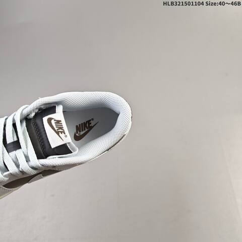 Nike Dunk Low Light Grey Dark Brown White EU 40-46 Skate Shoe - Men s BS-63884