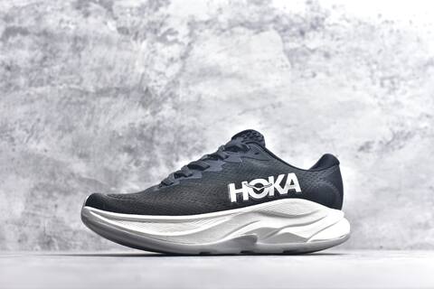 HOKA Rincon 4 Black White Grey Running Shoe Running Sneakers (BS-59407)