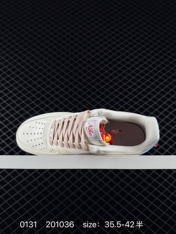 Nike Air Force 1 07 LV8 IQ4937-161 Sail Cream With Pink And Light Blue Accents EU 35 5-42 5 Lifestyle - Unisex (BS-72876)