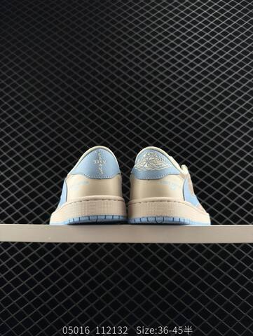 Jordan Air Jordan 1 Low OG SP Travis Scott Louis Vuitton Beige Light Blue Taupe EU 36-45 Sneaker - Unisex BS-81356