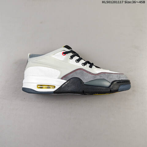 Jordan Air Jordan 4 RM White Grey Black Yellow And Brown Dark Brown Cream EU 36-45 Lifestyle - Unisex (BS-63579)