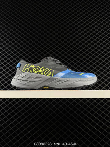 HOKA ONE ONE Speedgoat 7 Blue Black Neon Yellow Grey EU 40-45 Trail Shoe Trail Running Sneakers Men s BS-86117