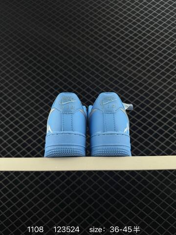 Nike Air Force 1 07 Light Blue White Silver EU 36-45 Lifestyle - Unisex BS-74314