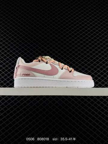 Nike Court Vision Low DIY Multicolor Pink Black White Red 35 5-41 5 Casual - Unisex (BS-71668)