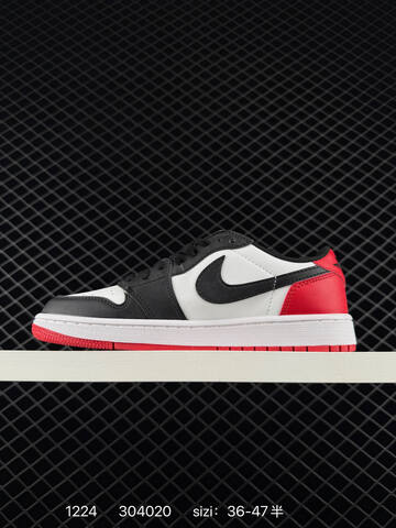Jordan Air Jordan 1 Low DV1762-001 White Black Red EU 36-47 Sneaker - Unisex BS-79996