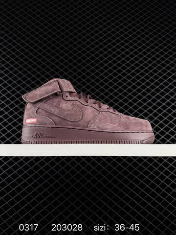 Nike Air Force 1 07 Mid Supreme Multicolor Suede Pack Gray Olive Burgundy Navy EU 36-45 Lifestyle - Unisex (BS-72623)