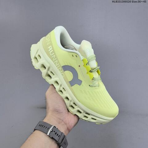 On Cloudmonster 3 Hyper Grey Black Lime White EU 36-45 Running Shoe Running Sneakers - Unisex (BS-69541)