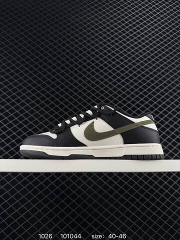 Nike SB Dunk Low Pro Black White Olive EU 40-46 Skate - Men's (BS-74552)