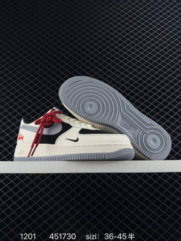 Nike Air Force 1 07 Sail Gray Black Red EU 36-45 5 Lifestyle - Unisex (BS-73902)