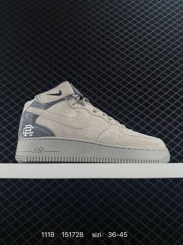 Nike Air Force 1 07 Low Light Grey Off-white With Dark Grey Accents EU 36-45 Lifestyle - Unisex (BS-74135)