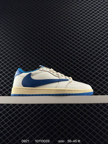 Jordan Travis Scott x Air Jordan 1 Low DM7866-100 Yellow Grey Blue Pink White Beige EU 36-45 Sneaker - Unisex (BS-80663)