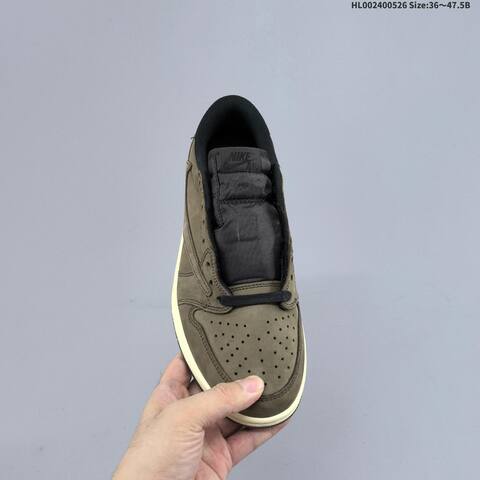 Jordan Air Jordan 1 Low Travis Scott Brown Black Cream 36 47 5B Lifestyle - Unisex (BS-65870)