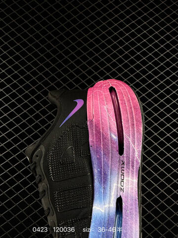 Nike Air Zoom Vomero Premium ReactX Black With Gradient Purple-pink-blue Lightning Outsole EU 36-46 Half Sizes Available Running - Unisex (BS-71922)
