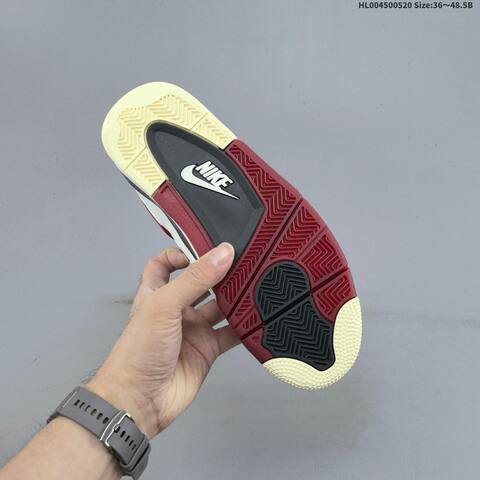 Jordan Air Jordan 4 Sail Cinnabar White Black 36-48 5 Basketball - Unisex (BS-65912)