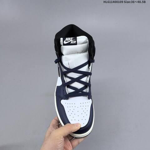 Jordan Air Jordan 1 Retro High Midnight Navy White Black 36 48 5 Basketball - Unisex (BS-67031)