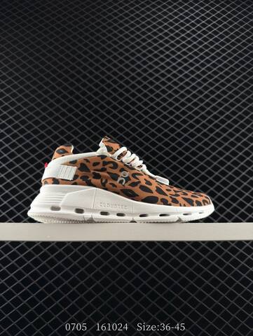 On Cloudnova White Brown Leopard Black EU 36-45 Running Shoe Running Sneakers - Unisex BS-85537