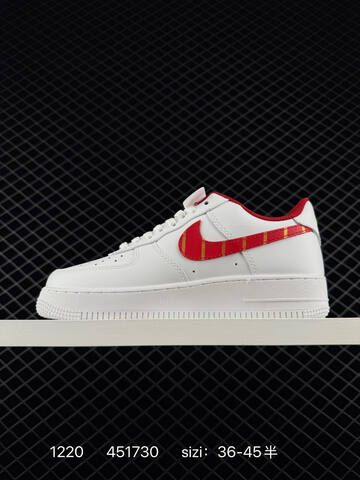 Nike Air Force 1 07 Low White Red EU 36-45 5 Lifestyle - Unisex (BS-73576)