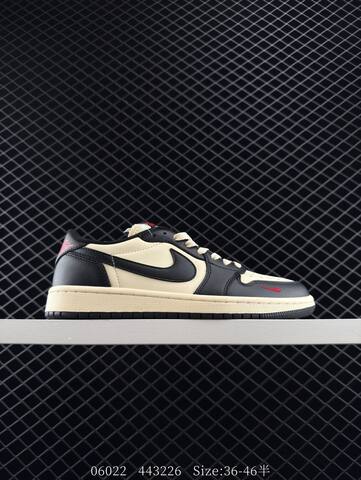 Jordan Air Jordan 1 Low Beige Black Red EU 36-46 Sneaker - Unisex (BS-81163)