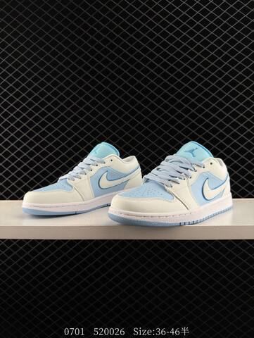 Jordan Air Jordan 1 Low White Light Blue EU 36-46 Sneaker - Unisex BS-81117