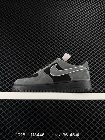 Nike Air Force 1 07 Gray Black EU 36-45 Casual - Unisex (BS-74518)