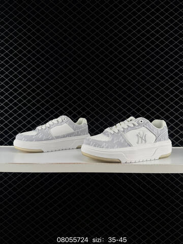 MLB CHUNKY LINER EMBO MONOGRAM ASXM056 White Light Grey 35-45 Sneaker Casual Sneakers Unisex