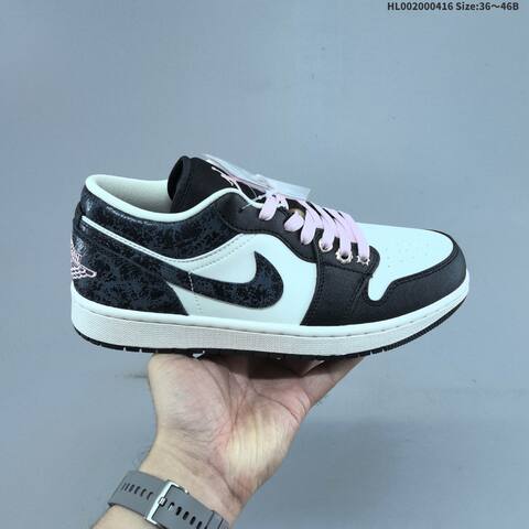 Jordan Air Jordan 1 Low SE Black White Pink EU 36-46 Lifestyle - Unisex (BS-66169)
