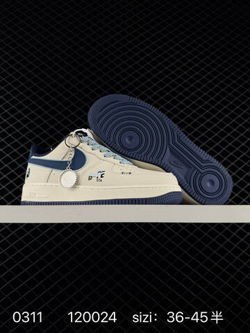 Nike Air Force 1 07 LV8 White Navy Black EU 36-45 Lifestyle - Unisex (BS-72698)