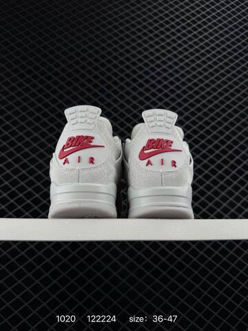 Jordan Air Jordan 4 Retro HF4340-104 Light Grey Red EU 36-47 Basketball Shoe - Unisex BS-80471