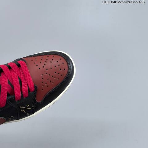 Jordan Air Jordan 1 Low Black Brown Red 36 46B Lifestyle - Women's (BS-67269)