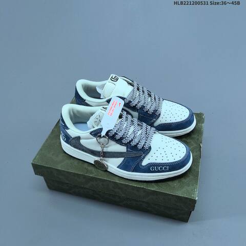 Jordan Air Jordan 1 Low x Travis Scott White Grey Olive Green EU 36-45 Lifestyle - Unisex (BS-65832)