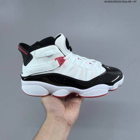 Jordan Air Jordan 6 Rings White Black Red EU 40-47 Basketball - Men's (BS-67134)