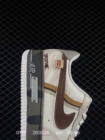 Nike Air Force 1 Mid 07 White Brown Gray EU 36-45 Casual - Unisex (BS-73132)